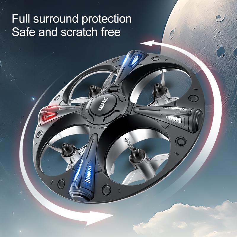 New V43 Mini RC UFO Drone With LED Light Gesture Sensing Quadcopter Anti-collision Induction Flying Ball Dron RC Toys For Kids