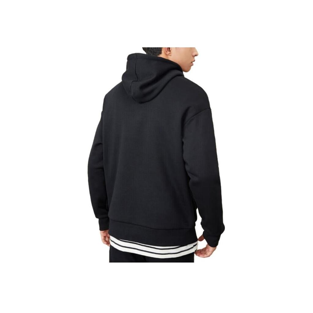 Anta Basketball Series Casual Hoodie Letter Print Long Sleeve Sweatshirt Men sweatshirt Black 172241704N-3
