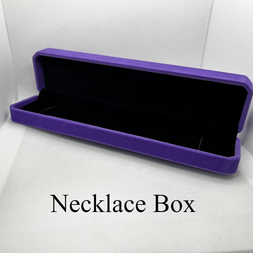 

Шкатулка для ювелірних виробів Фланелева скринька для кільця кулон браслет браслет намисто скринька ювелірні вироби сережки-гвоздики значок подарункова упаковка Necklace Box фіолетовий