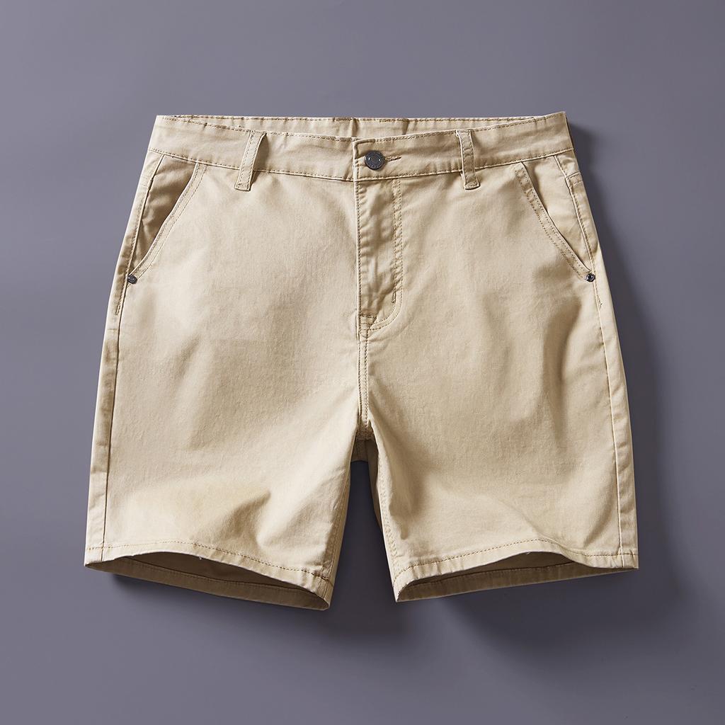Reine Baumwolle Stretch Viertelhose Herren Amerikanisch Lässig Jeans Sommer Trend Schlank Gerade Arbeitskleidung Viertelshorts
