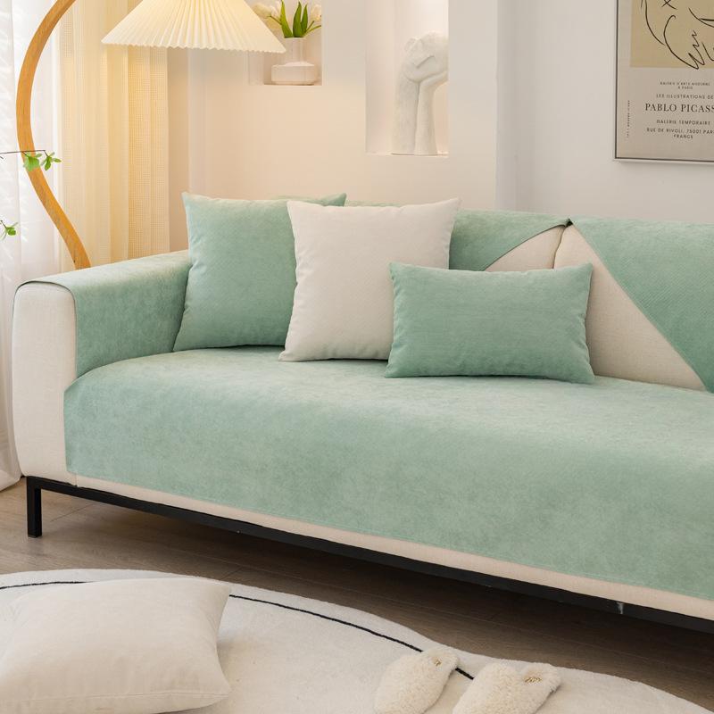 

Водонепроницаемая подушка для дивана Four Seasons, универсальная нескользящая сплошная цветная изоляция от мочи домашних животных, чехол для дивана, чехол из синели, подушка против царапин 70*70cm