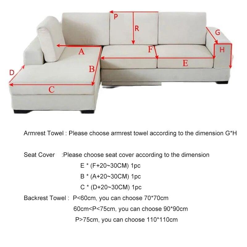 Sofa Protector Home Decor Fleece Sofa Cover for Winter Sofa Seat Slipcovers Solid Color Plush Jacquard Housse Canape Dangle