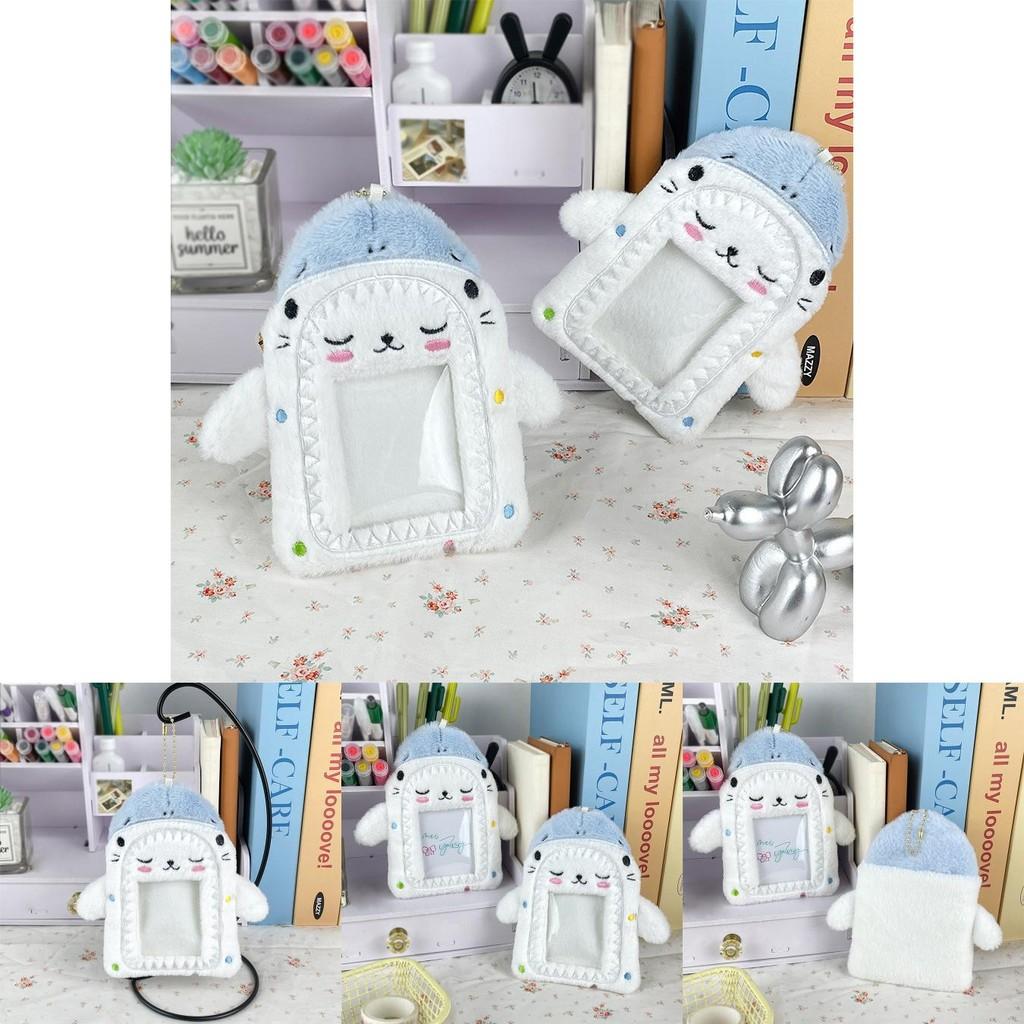 Shark Creative Adorable Cat Plush Card Holder For Instant Photo Display And Id