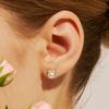 Hei [sv925] Ribbon Pearl Earring