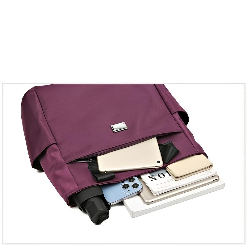 Women's Stylish Nylon Tote Bag - Durable  Multi-Pocket  Zipper Closure Perfect