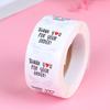 500Pcs Round Thank You For Your Order Sticker Heart Thanks For Shopping