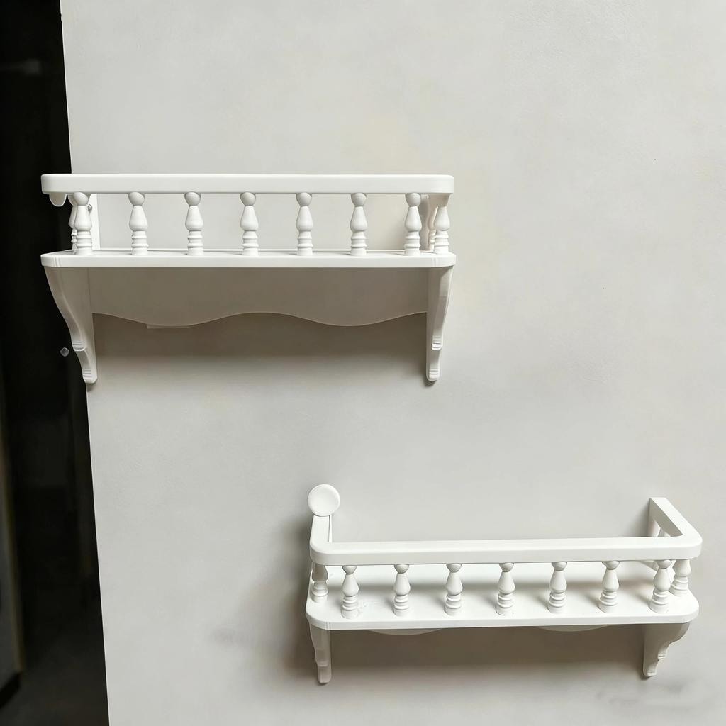 1Pc 1:12 Wall-Mounted Storage Rack - Dollhouse Scene Decoration, Miniature Building Model Accessory