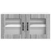 Wall Mounted Glass Cabinet LUCCA Grey Sonoma 80 x 31 x 40 cm