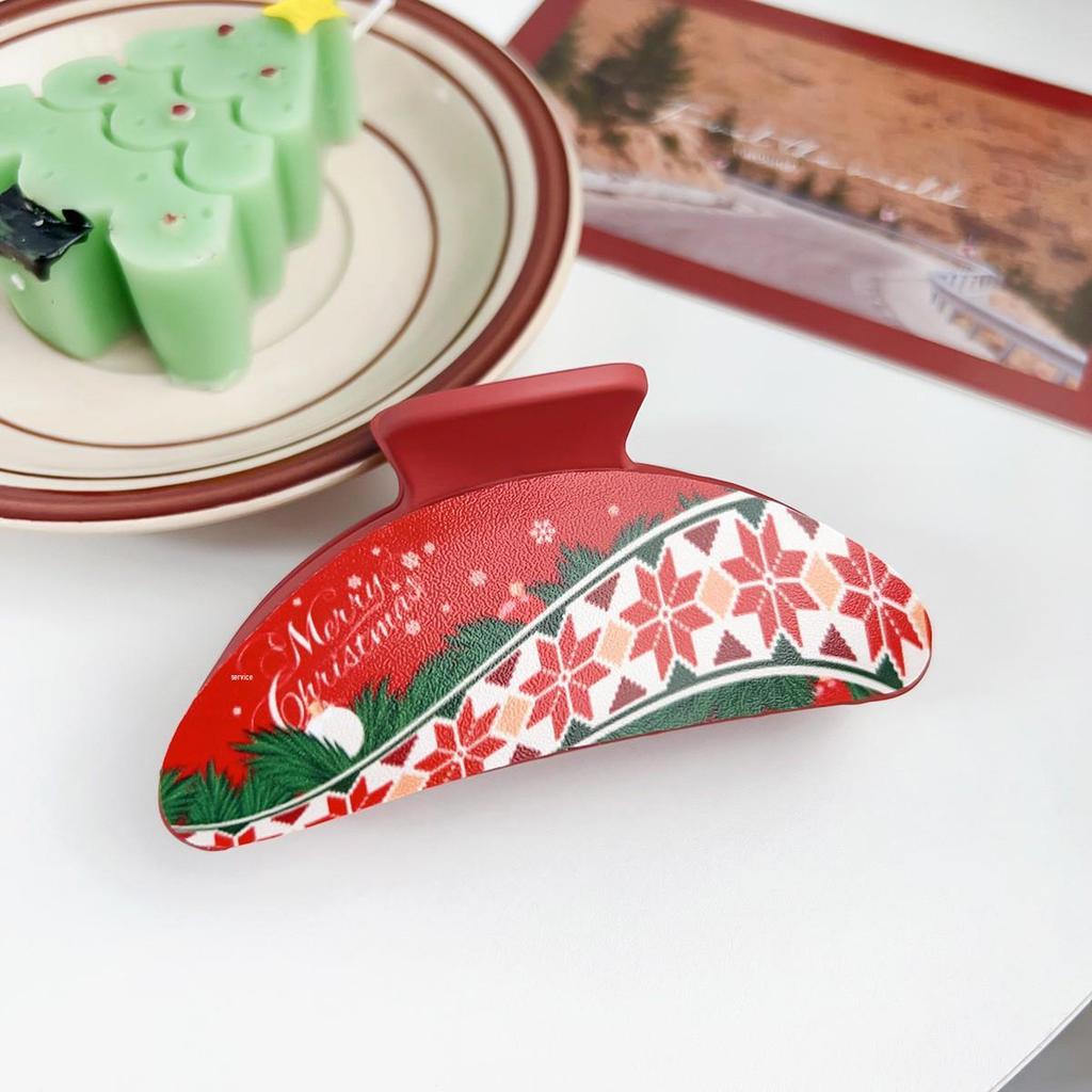 Santa Claus Christmas Festival Shark Claw Clip Hair Accessory