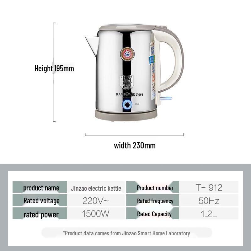 Kamjove T-912 Electric Kettle CN plug (adapter included)
