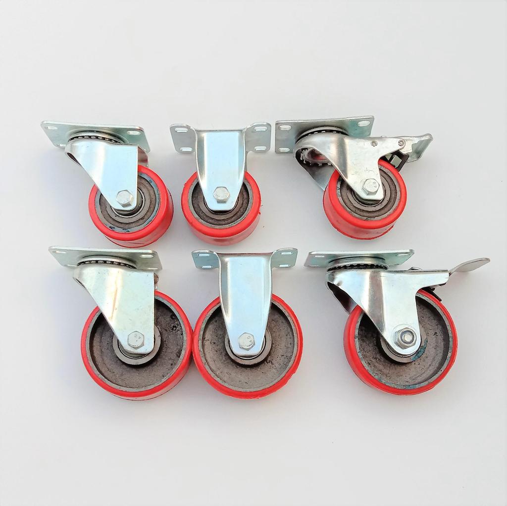 Heavy Duty Iron Core Swivel & Directional PU Trolley Wheel Caster