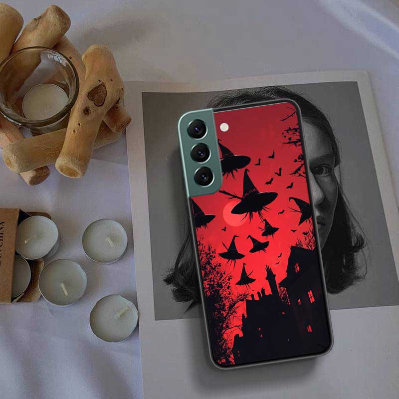 Halloween Wizard Hat Horror Fun Phone Case For Samsung Galaxy S22 S25 Ultra S21 S10 Plus S26 Edge S20 S23 S24 FE Cover Silic