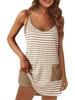 Women's Tennis Dress Athletic Mini Romper with Built In Shorts Summer Vacation Outfit