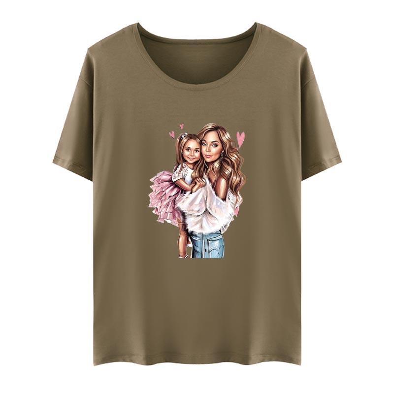 Mama dziewczyna żelazko na łacie nowy projekt Diy termotransfer gorąca łza naklejka na łatkę łatwy druk przez żelazka domowe