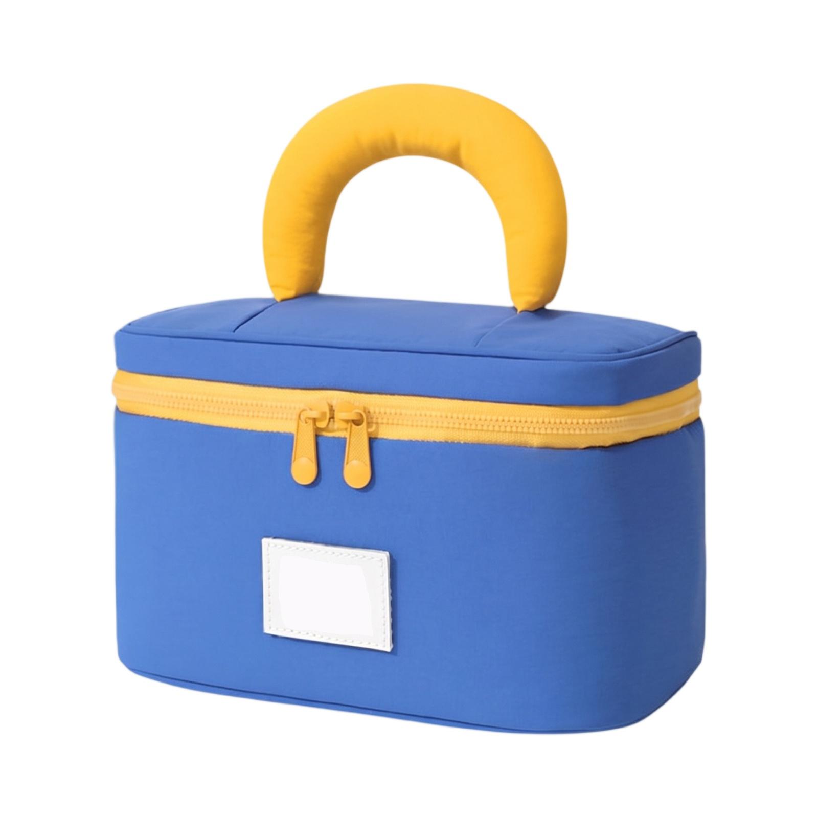 

Portable Travel Toiletry Bag Handheld Cosmetic Storage Organizer with Waterproof Material and Double Zipper Closure for Daily Use and Trips one size синий