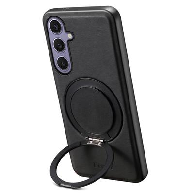 DENIOR A14 Pro Samsung Galaxy S24+ Magnetický kryt Otočný stojánek Kožený PC TPU Kryt na telefon