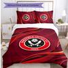 Set Lenzuola Stampato Sheffield United Football 3 Pezzi, Comodo Set Copripiumino per Camera da Letto Amico della Pelle