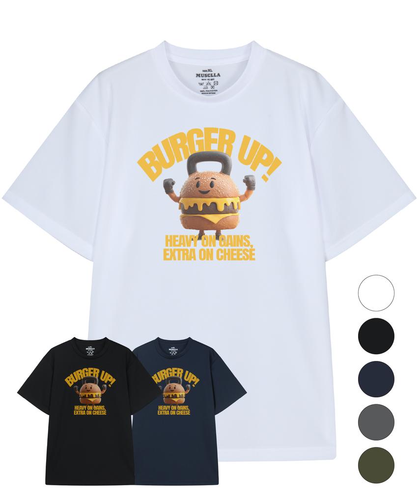 DRIFTOUT Burger Up Kettlebell Functional Short Sleeve T-Shirt (5 Colors) (Type A)