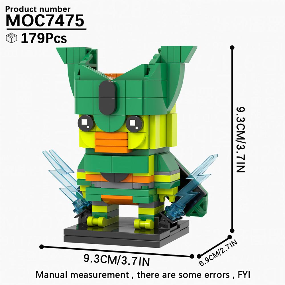 MOOXI Anime Series MOC Bricks BrickHeaded Figure Loong DIY Adult Building Blocks Set Model Kids Education Toys For Children Gift