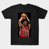 Asiatische Größe Baumwolle Unisex T-Shirt Druck T-Shirt Michael Jordan T-Shirt No-Cut Druck Reguläre Passform