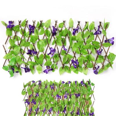 Patio Fence Privacy Screen Decorative Fencing Panel For Balcony Artificial Fence Leaf Telescopic Fence Garden Lawn Decoration
