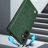 For Samsung Galaxy S25+ Case Cross Texture Leather+TPU Phone Cover Support Magnetic Car Holder