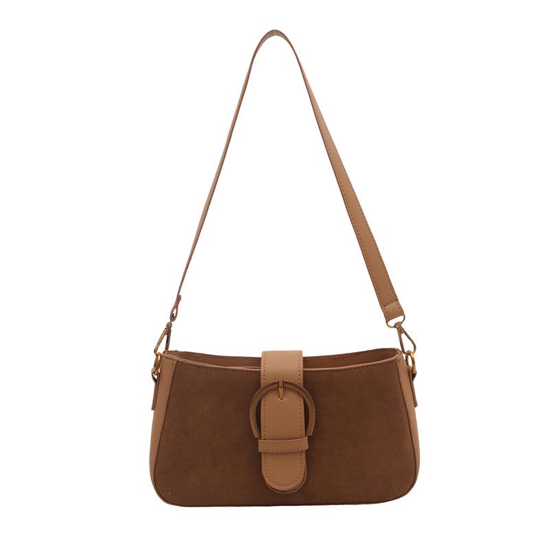 2025 Trendy Retro Women's Square Suede Shoulder Bag