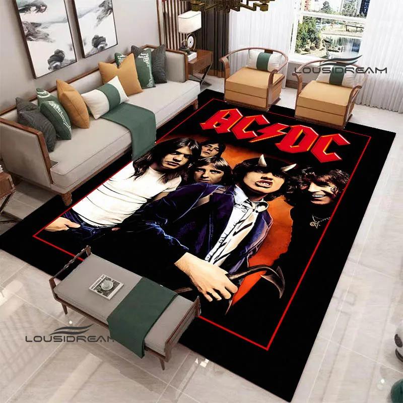 3D Rock Band AC/DC Printed Carpet Yoga Mat Non-slip Carpet Kitchen Mat Room Decor Carpets for Living Room Area Rug Birthday Gift