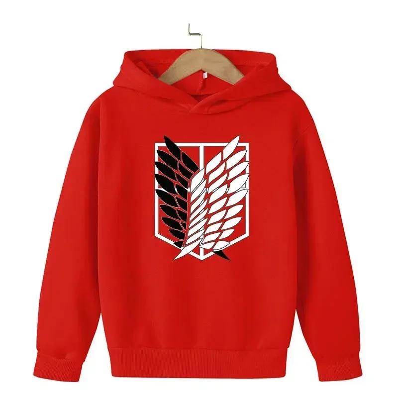 Attack Titan Aufdruck Jungen und Mädchen Frühling und Herbst Kapuzenpullover