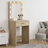 Makeup Table in Sonoma Oak 50 x 41 x 135 cm Engineered Wood