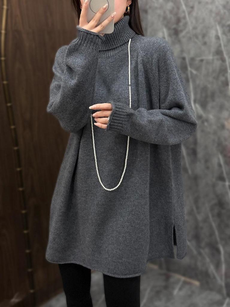 2026 Autumn-Winter High Neck Women's Loose Knit Sweater