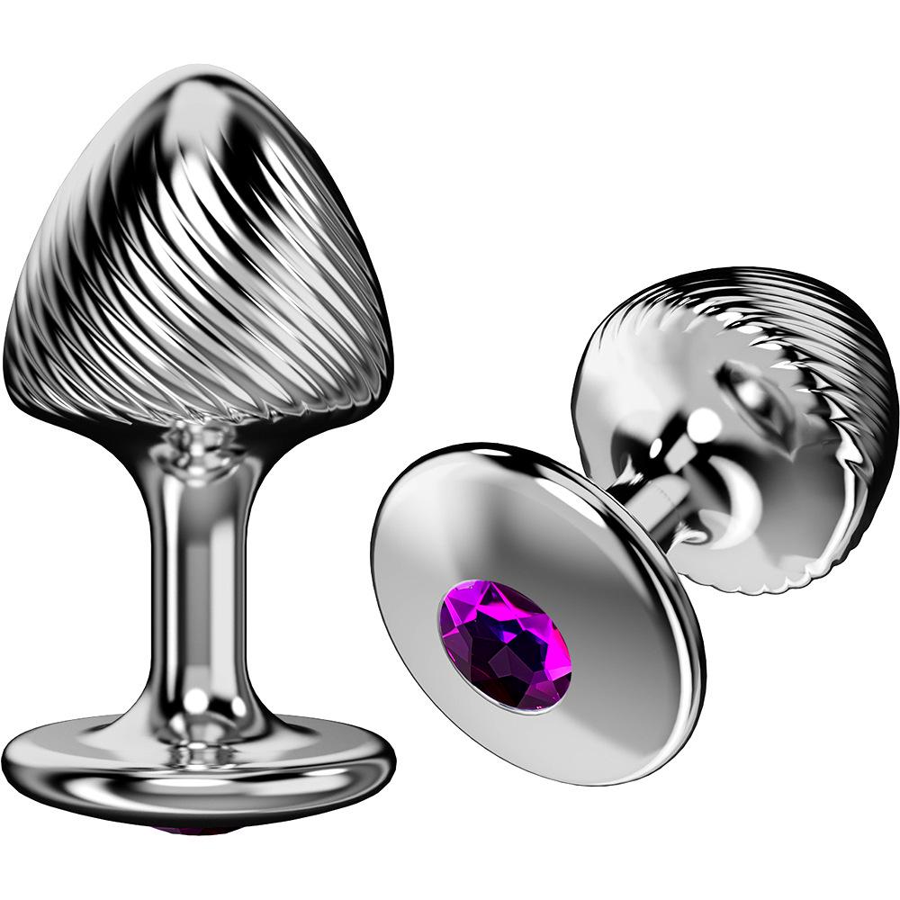Mushroom Shape Metal Anal Plug Training Toy