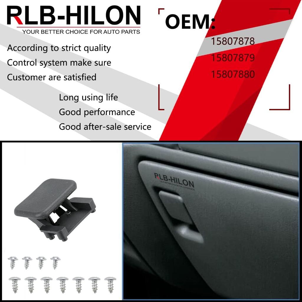 RLB-HILON Glove Box Latch Catch Handle Compatible With Chevrolet Silverado Suburban Chevy Tahoe GMC Sierra Yukon Cadillac Escalade ESV EXT,