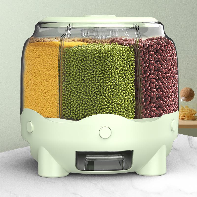 

Вращающийся ящик для хранения риса: Герметичная банка для риса с защитой от насекомых