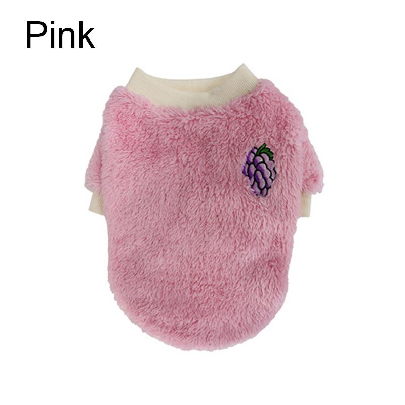 Cute Fruit Print Winter Warm Pullover Soft Fleece Pet Clothes  Soft Fleece Cat Dogs Clothing Pet Puppy Winter Vest Costume