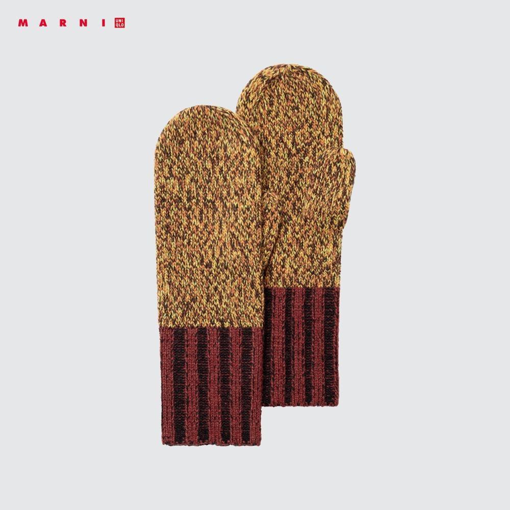 

UNIQLO Комбинированные вязаные перчатки из пряжи UNIQLO и MARNI