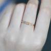 Sea salt lemon tea Japanese exquisite citrine zircon ring light luxury versatile open ring