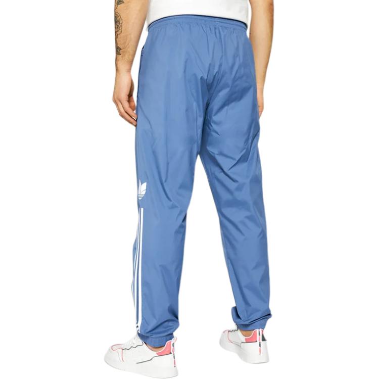 Adidas Originals Striped Casual Cuffed Sports Pants Men Bottoms Blue GN3534
