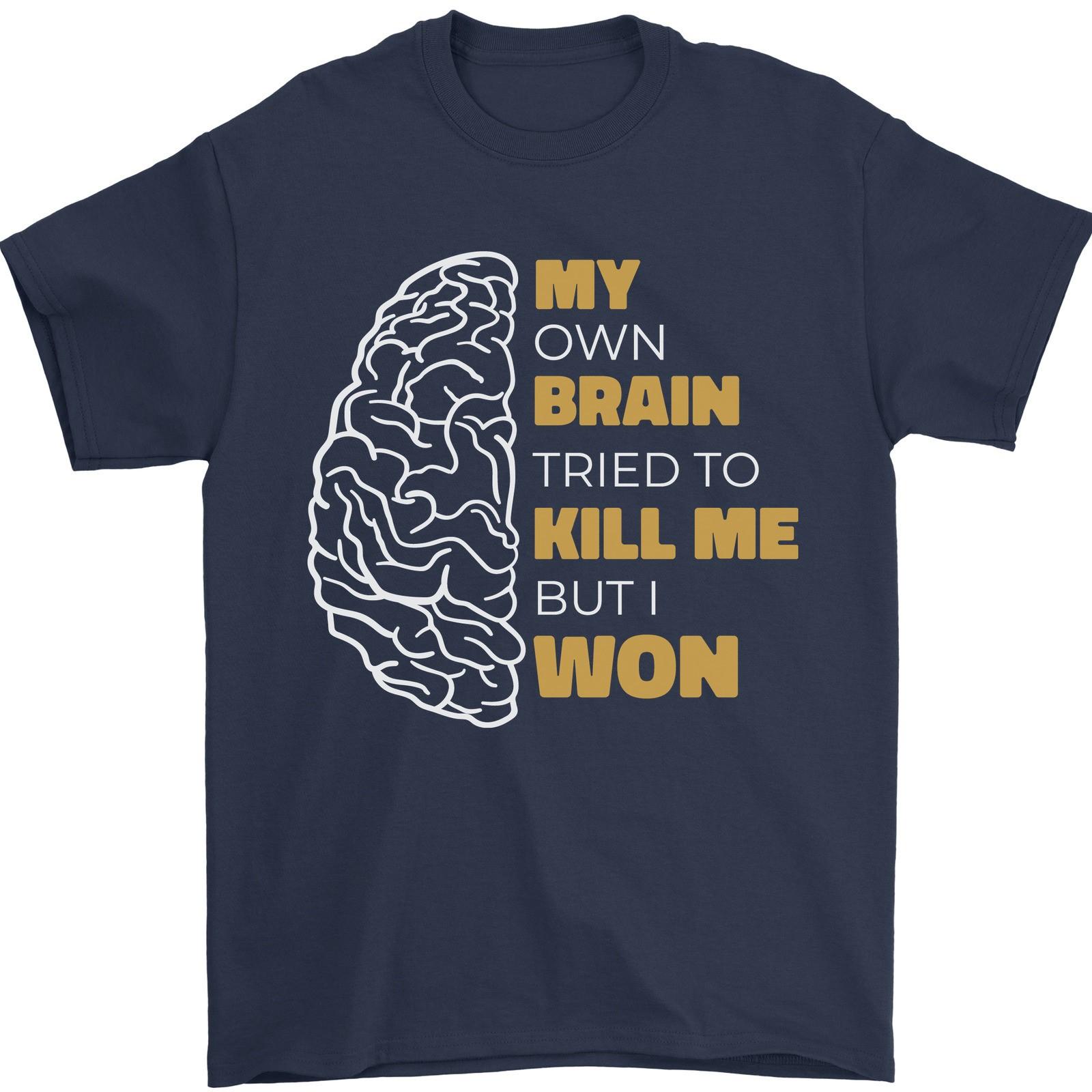 Brain Cancer Aneurysm Awareness Mens T-Shirt 100% Cotton 3XL