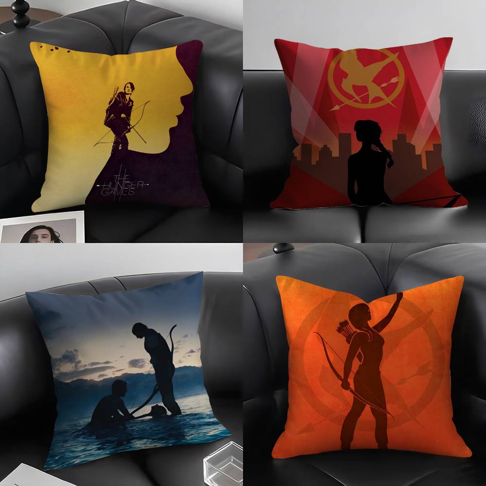 Pillow Case The H-Hunger Games Sofa Short Plush Double-Sided Hd Printing Room Home Office Gift Cushion Cover