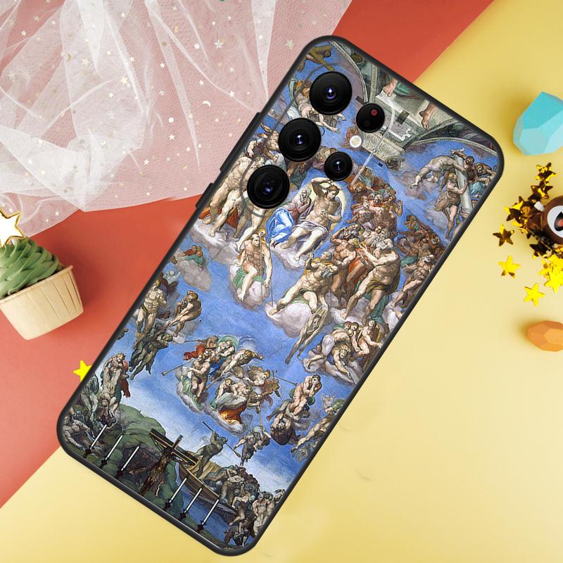 Michelangelo Art Phone Case For Samsung Galaxy S25 FE S23 S21 S20 S22 S24 S26 Ultra S10 S26 Plus Cover Coque