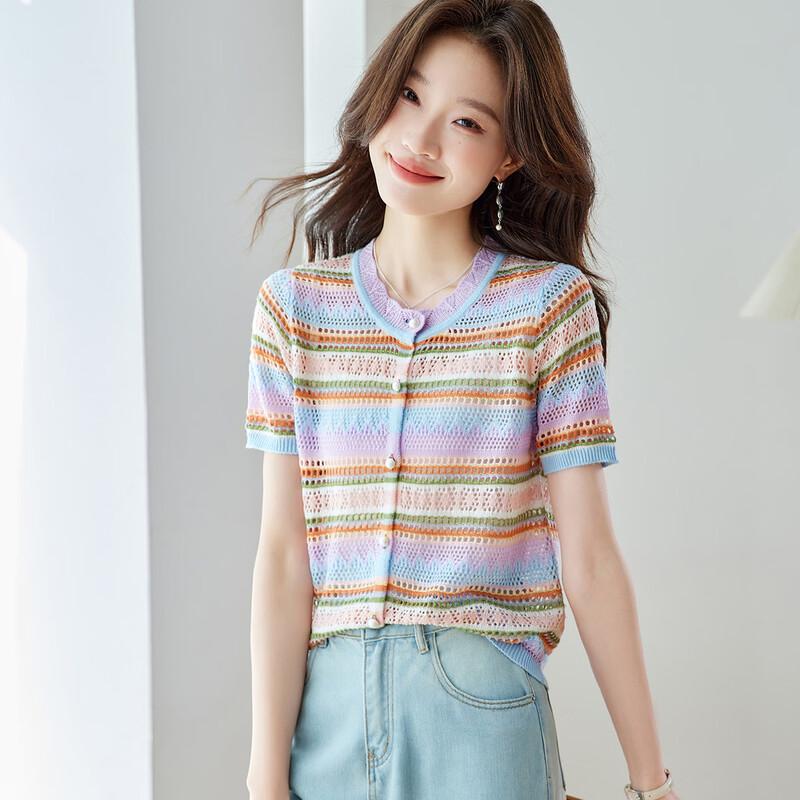 Srcr Women s Silk Blend Knit Cardigan M