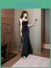 Elegant Long Dress For Women With Slit And Bodycon Fit For Evening Wear