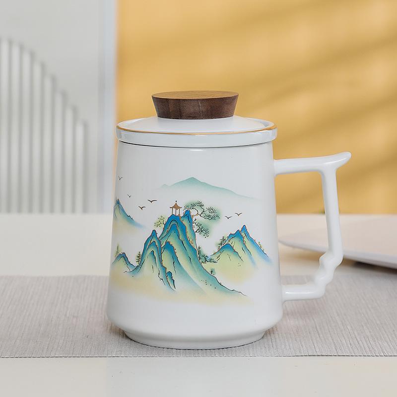 Premium Ceramic Mug with Custom Logo - Gift for Annual Company Event or Cultural Souvenir