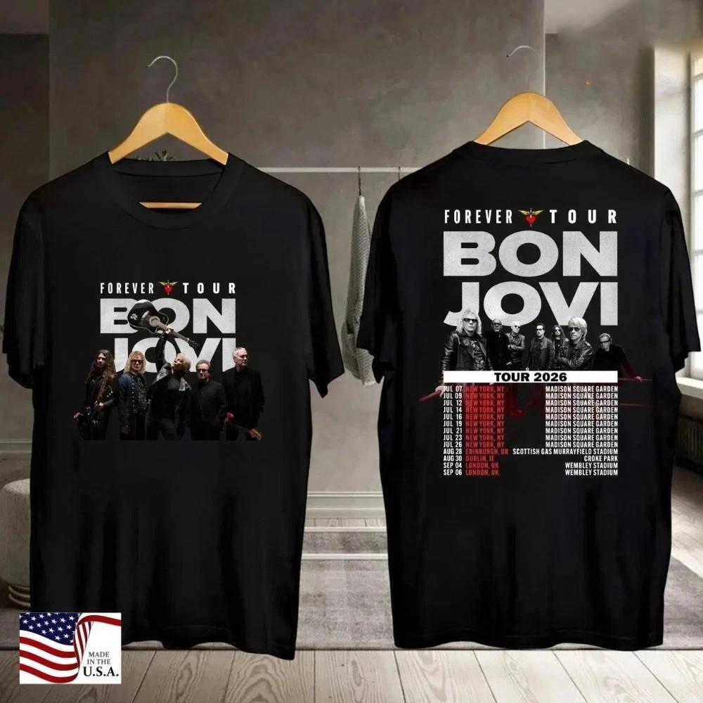 Bon Jovi 2026 Forever Tour Tshirt Bon Jovi 2026 Concert Bon Jovi Shirt Unisex T-Shirt XXXXL