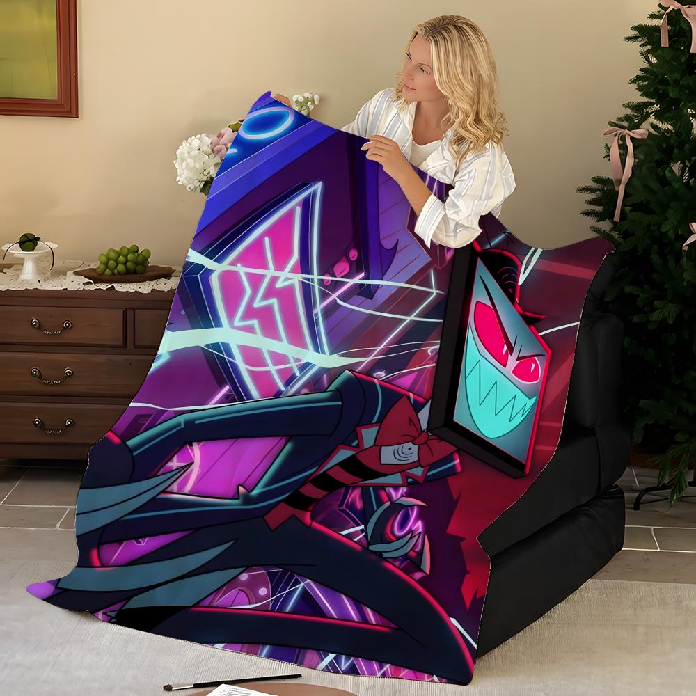 Animation H-Hazbin H-Hotel-l Throw Flannel Blanket, Soft Warm, Durable & Washable cute Cool