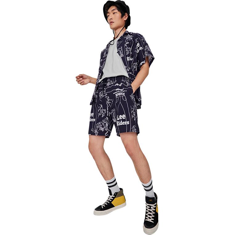 Lee All Over Print Elastic Waist Casual Shorts Men shorts LMB007617204401A05767