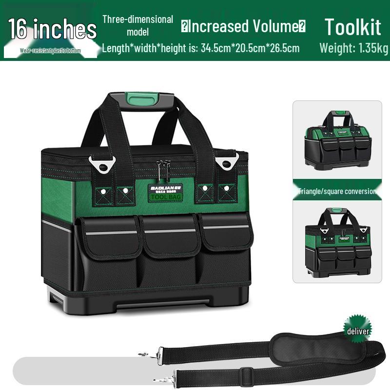 Große Multifunktionale Elektriker Werkzeugtasche: Wasserdichtes, verschleißfestes Segeltuch mit dickem Stoff für praktische Aufbewahrung und Pflege.