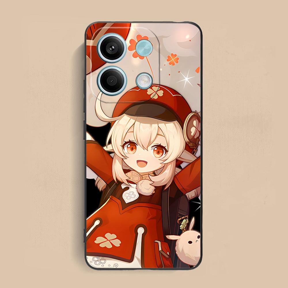 Game GI Klee Mobile Phone Case for Xiaomi Redmi Note 14 13 12 11 S Pro Plus 4G 5G Colorful Printing Cover Pretty Cover Luxury