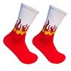 Flame Mid-Calf Skate Socks: Unisex European & American Hip-Hop Street Style, Versatile High-Top Sports Design.